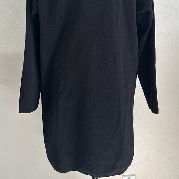 Vintage 90s Wool Midi Cardigan Black size S Knit Pockets Button up - Picture 4 of 9